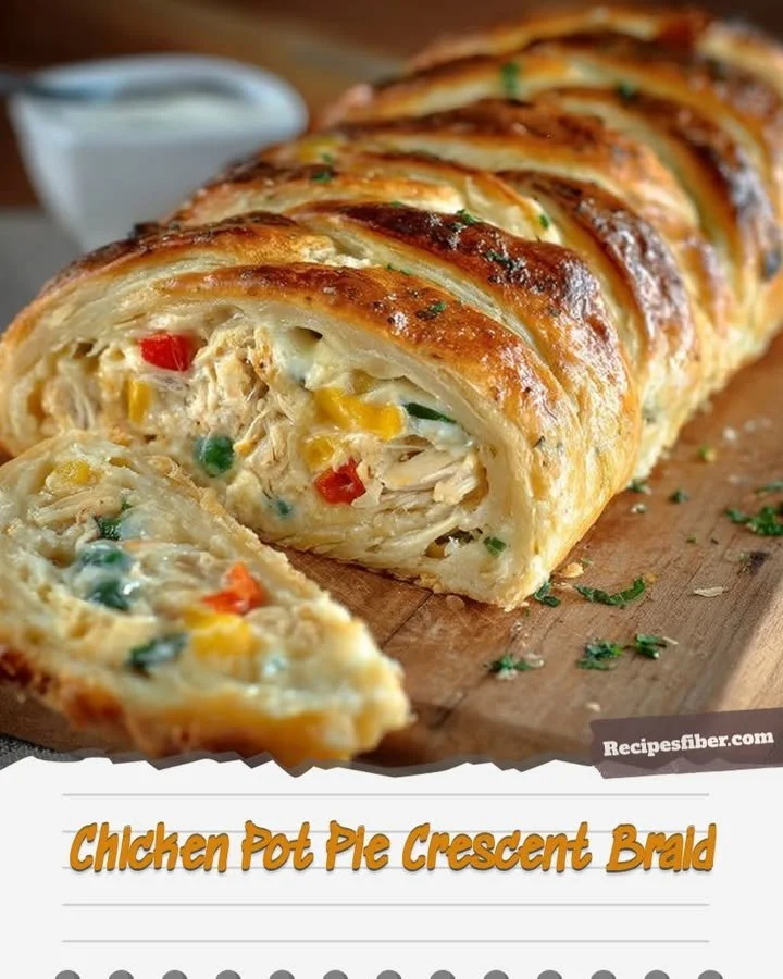 Chicken Pot Pie Crescent Braid