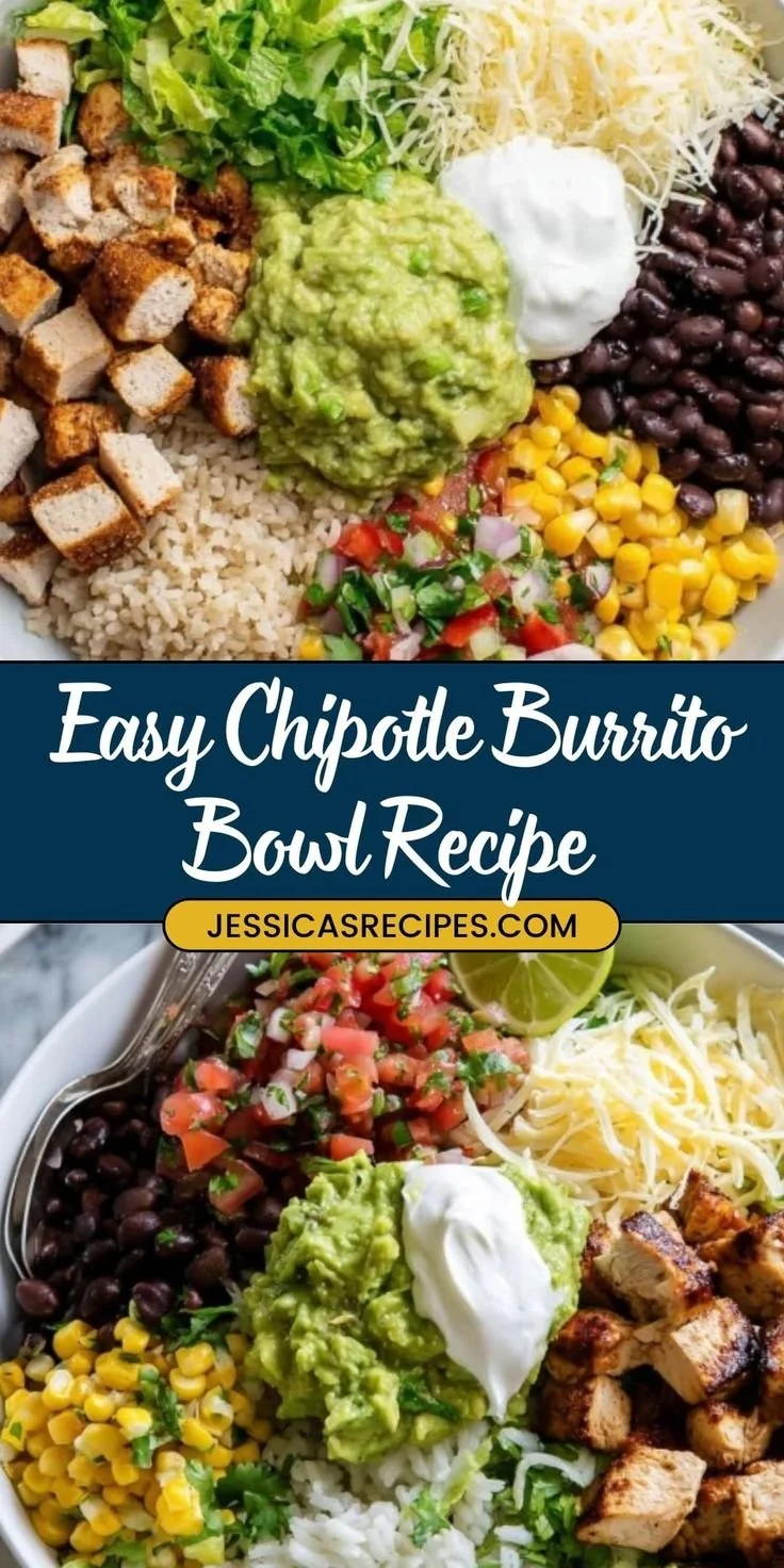 Delicious Chipotle Chicken Burrito Bowl with fresh ingredients and vibrant colors.