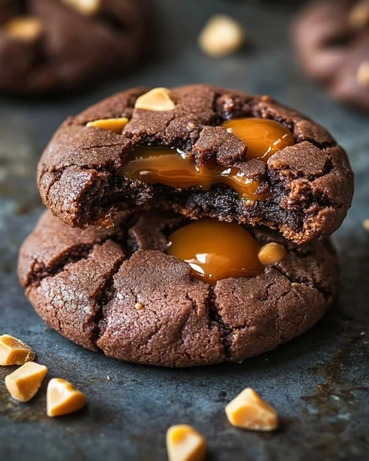 Chocolate Caramel Cookies