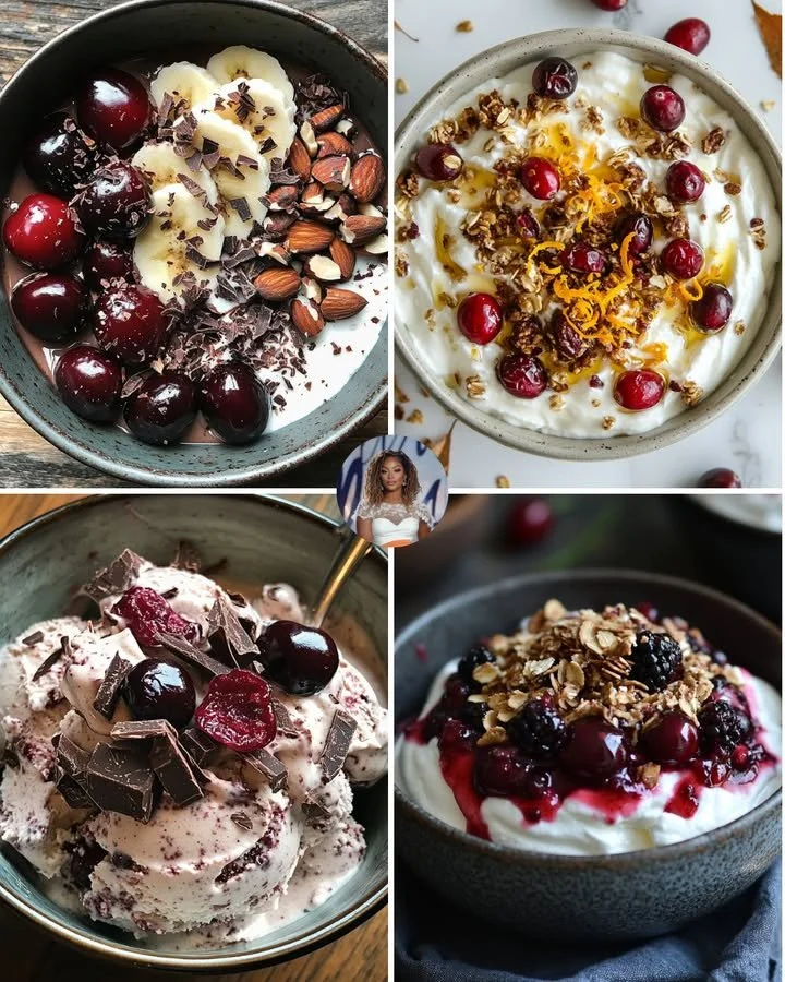 Chocolate Cherry Indulgence Bowl featuring rich chocolate and fresh cherries