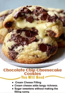 Delicious chocolate chip cheesecake cookies fresh out of the oven.