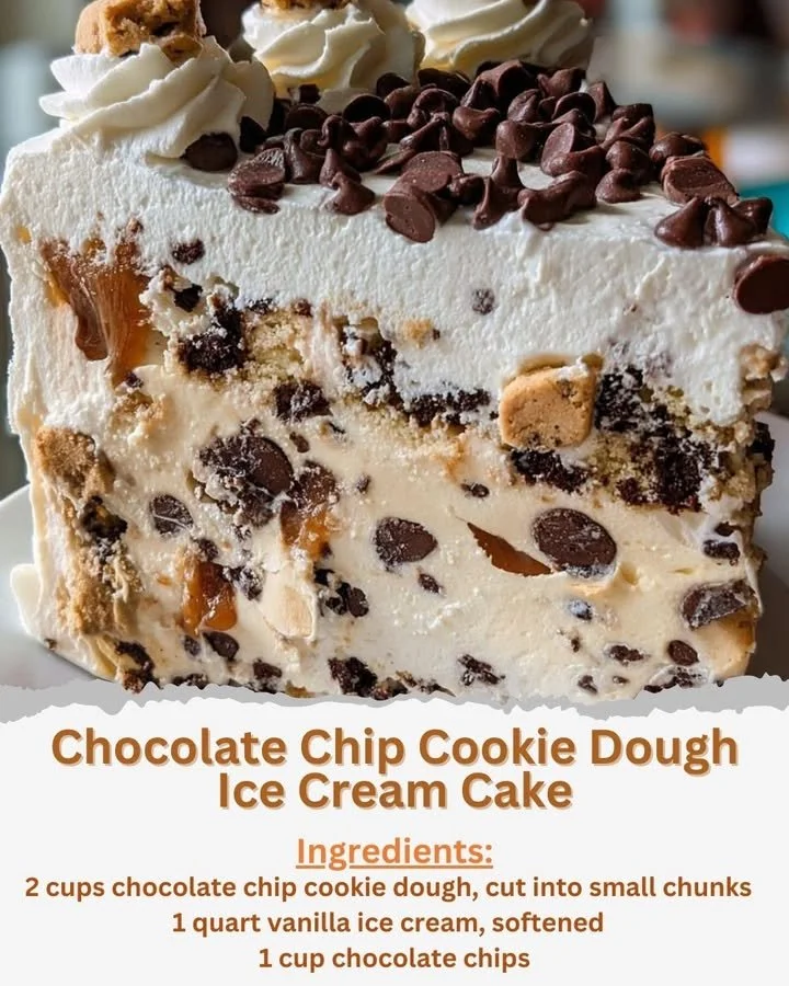 Chocolate Chip Cookie Dough Ice Cream Cake