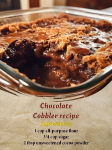 Delicious Chocolate Cobbler dessert served in a rustic dish.