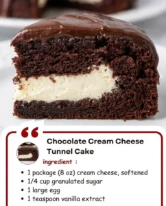 Delicious Chocolate Cream Cheese Tunnel Cake with rich chocolate flavor and creamy filling