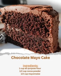 Delicious Chocolate Mayo Cake with rich chocolate frosting