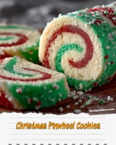 Colorful Christmas Pinwheel Cookies arranged on a holiday plate