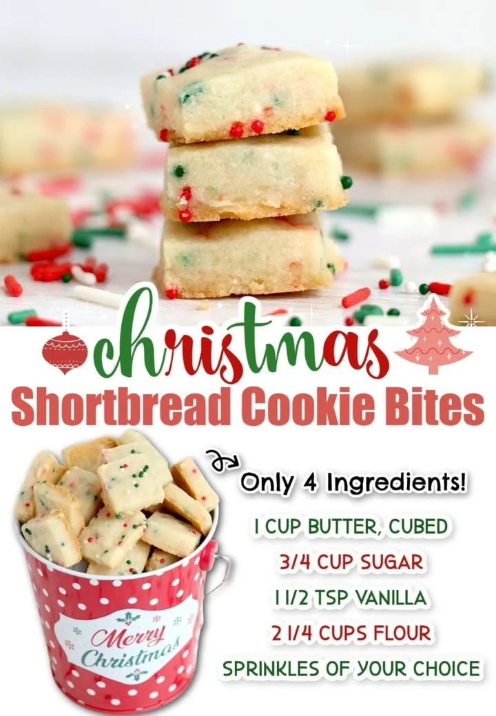 Christmas Shortbread Cookie Bites