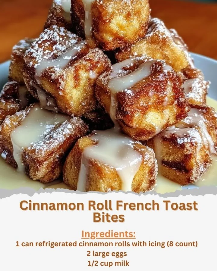 Cinnamon Roll French Toast Bites