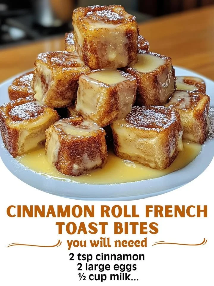 Cinnamon Roll French Toast Bites