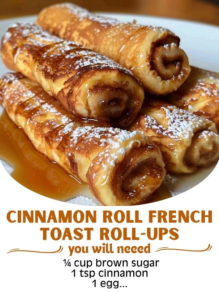 Cinnamon roll French toast roll-ups drizzled with icing and ready to serve.