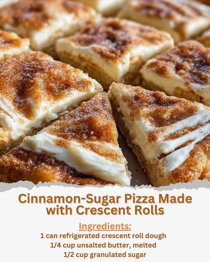 Cinnamon-Sugar Pizza Made with Crescent Rolls
