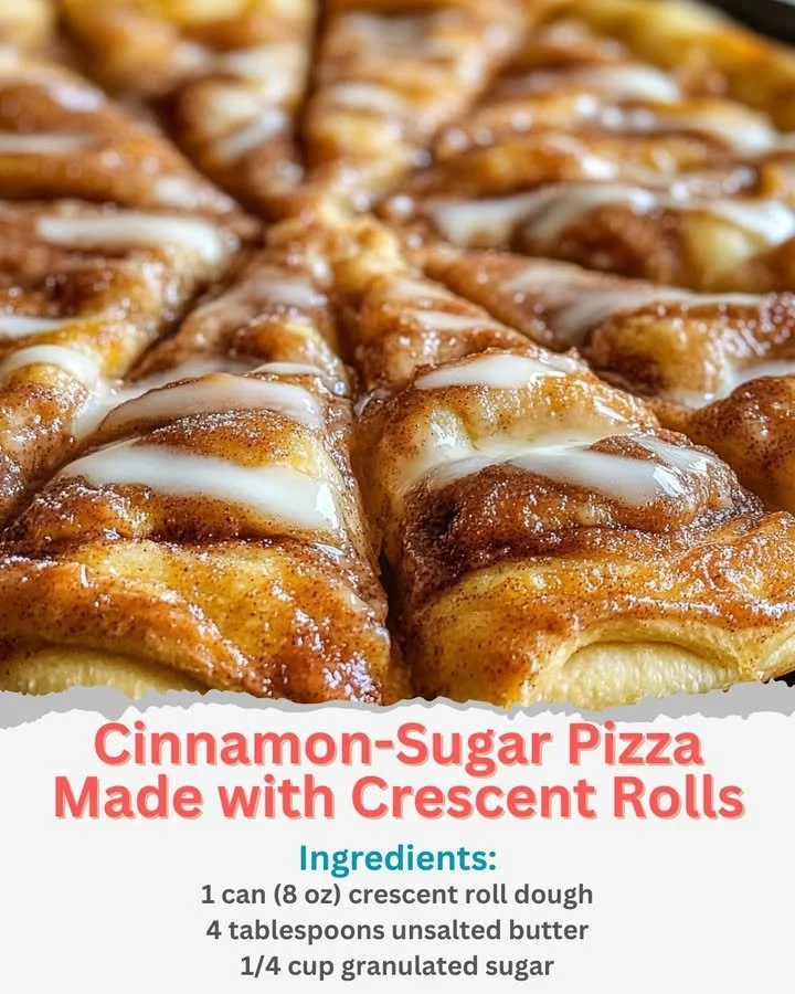 Cinnamon-Sugar Pizza Made with Crescent Rolls
