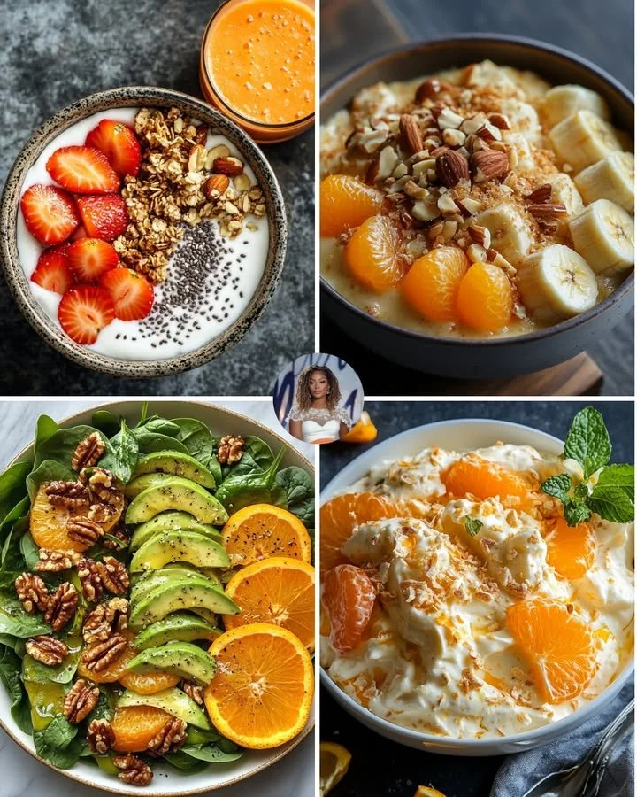 Citrus Detox Green Bowl with fresh greens and citrus fruits