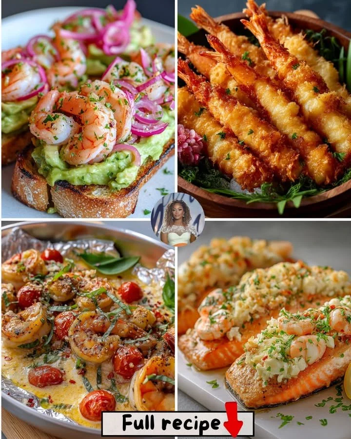 Citrus Shrimp Toast with Avocado & Pickled Onions