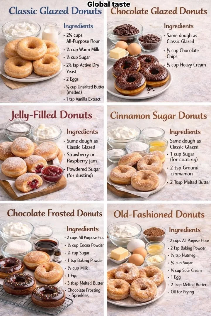 Freshly baked classic glazed donuts with a shiny sugar coating