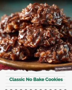 Plate of classic no-bake cookies ready to enjoy