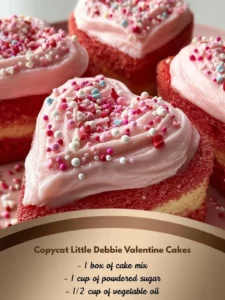 Delicious homemade Copycat Little Debbie Valentine Cakes for a sweet celebration