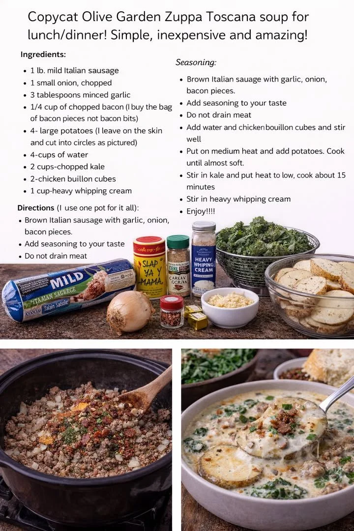 Copycat Olive Garden Zuppa Toscana Soup