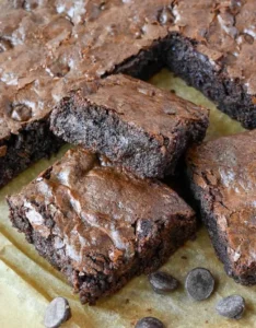 Delicious copycat Starbucks espresso brownies on a wooden table
