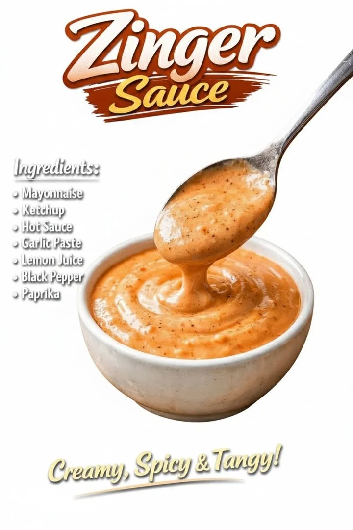 Homemade Copycat Zinger Sauce recipe in a bowl with ingredients