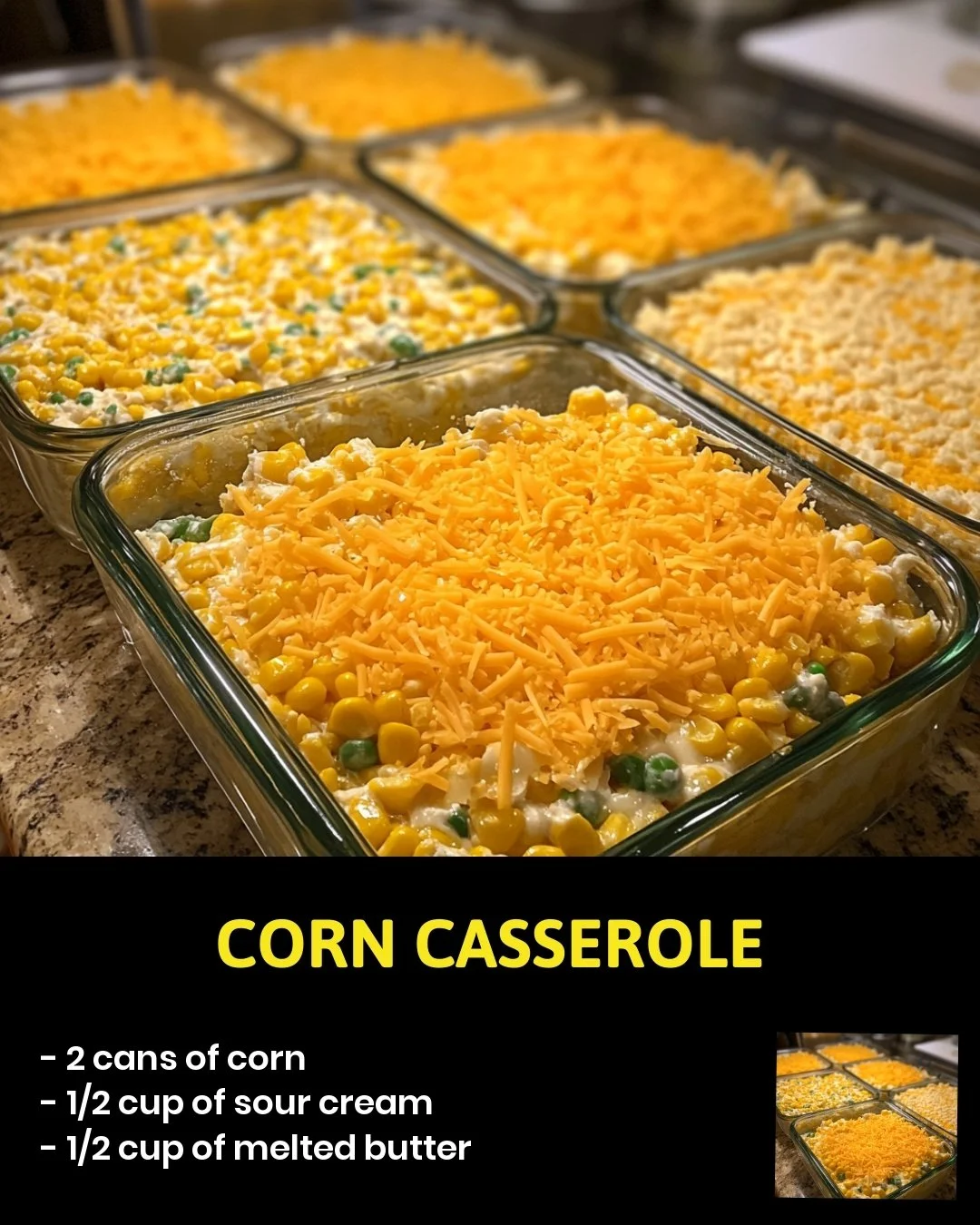 Delicious homemade corn casserole served on a plate.
