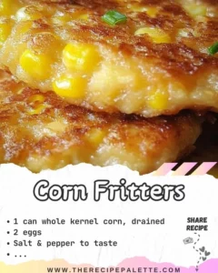 Plate of golden corn fritters served with dipping sauce