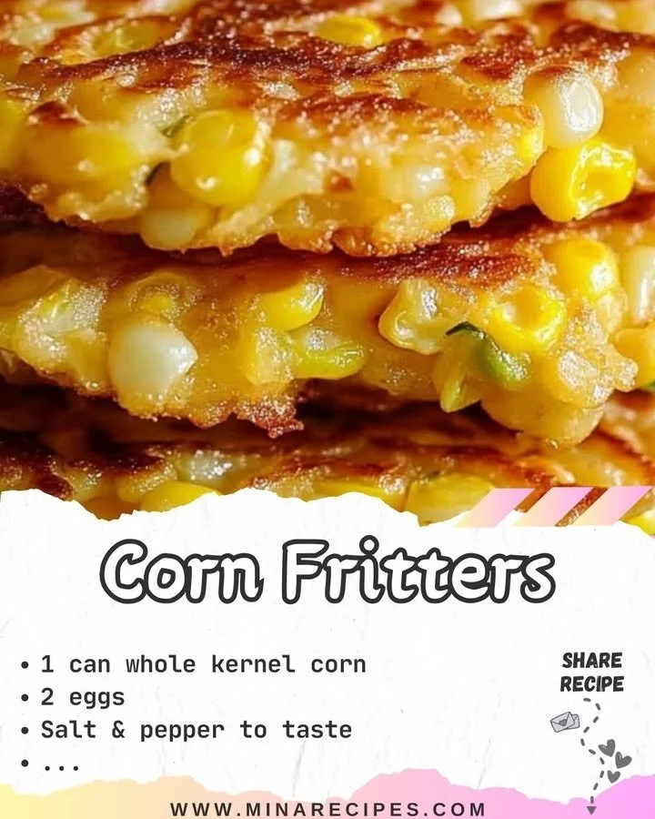 Golden brown corn fritters served on a plate with dipping sauce