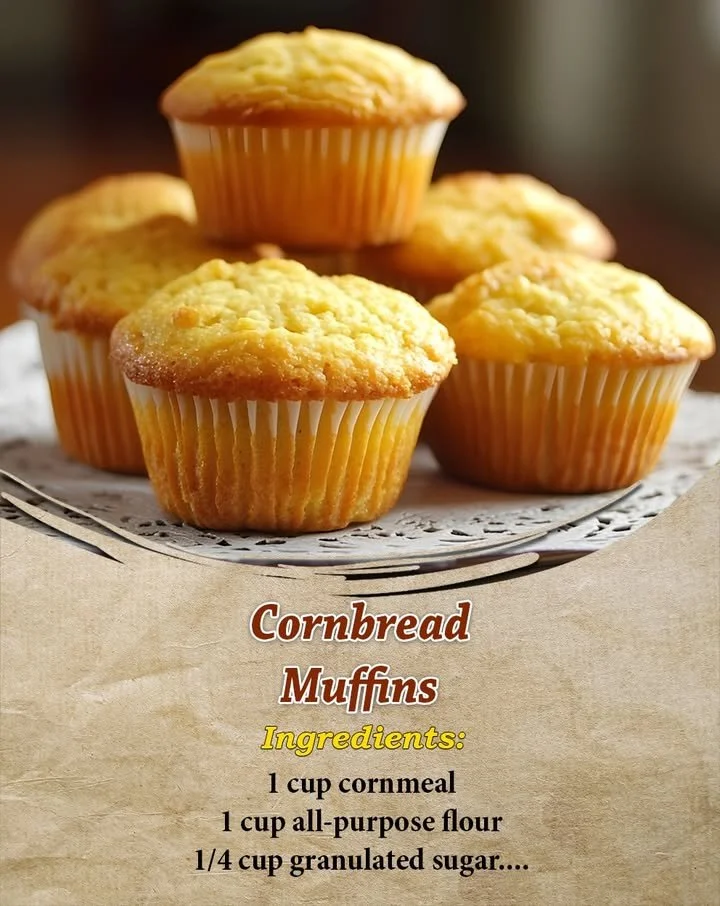 Freshly baked cornbread muffins cooling on a wire rack.