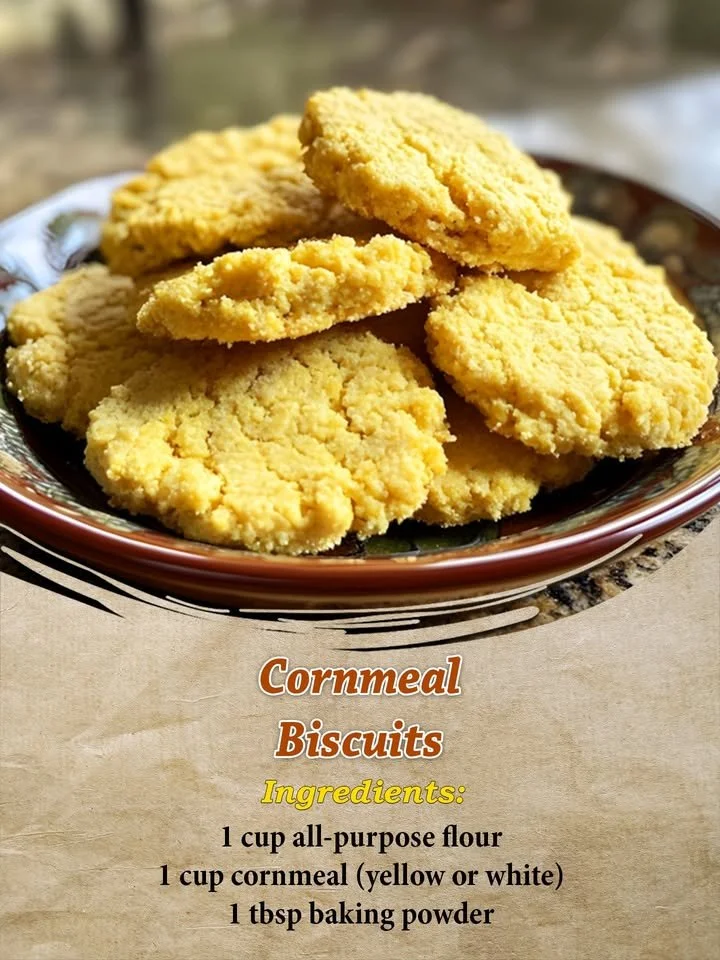 Homemade cornmeal biscuits served warm with butter