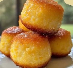 Golden-brown Cornmeal Poppers served as a tasty appetizer or snack