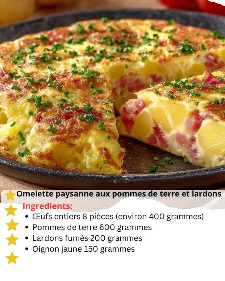 Country-style Omelette with Potatoes and Bacon