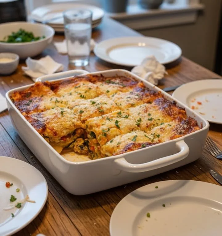 Cozy roasted vegetable butternut squash lasagna with layers of cheese and sauce