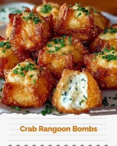 Delicious Crab Rangoon Bombs served on a platter