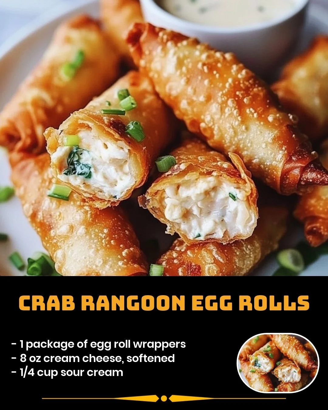 Crab Rangoon Egg Rolls