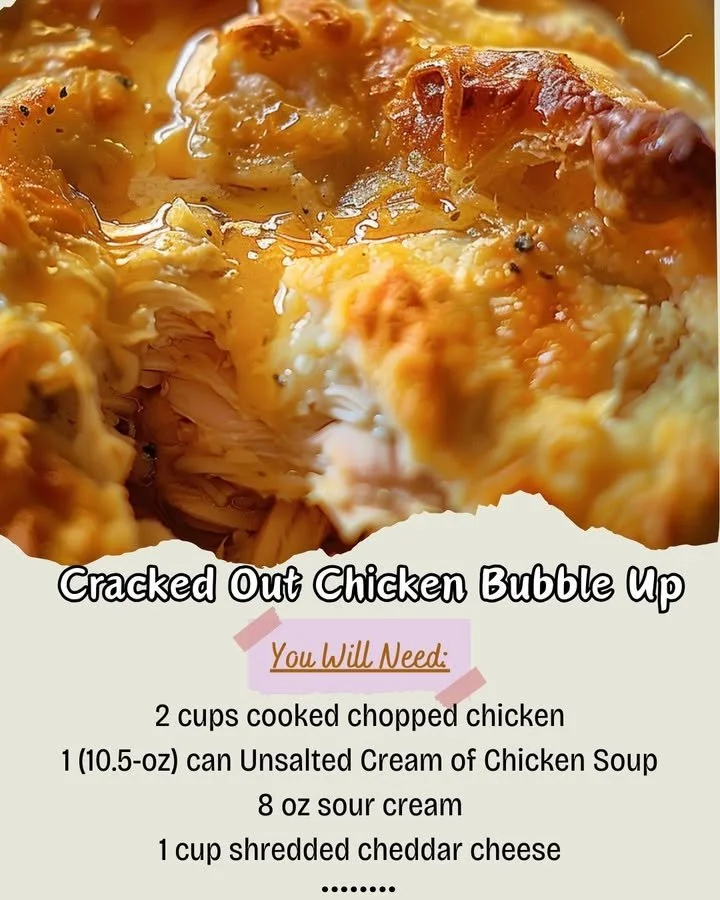 Delicious Cracked Out Chicken Bubble Up casserole for a comforting meal
