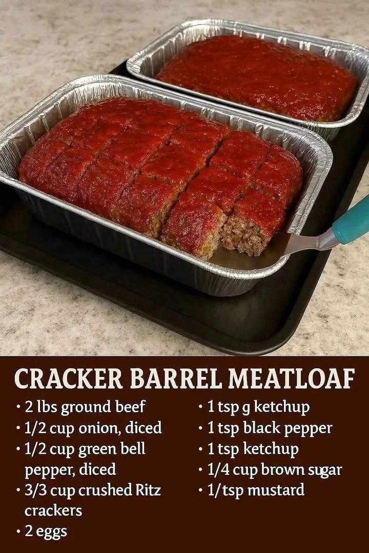 Delicious slice of Cracker Barrel Meatloaf served with mashed potatoes