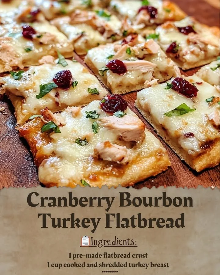 Cranberry Bourbon Turkey Flatbread