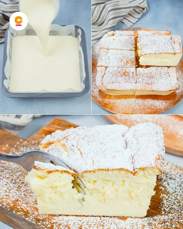 Slice of the creamiest cake topped with fresh berries and whipped cream