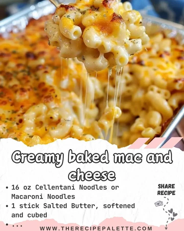 A delicious dish of creamy baked mac and cheese topped with golden breadcrumbs.