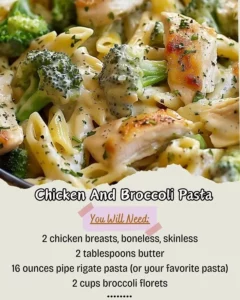 Creamy Chicken and Broccoli Delight Pasta dish on a plate