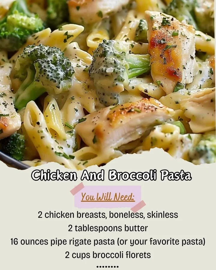 Creamy Chicken and Broccoli Delight Pasta dish on a plate