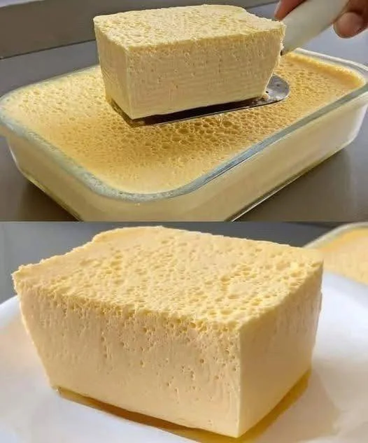 Creamy chilled carnivore custard squares served on a plate