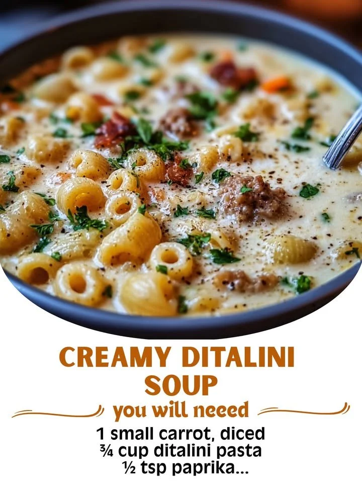 Creamy Ditalini Soup for Cozy Evenings