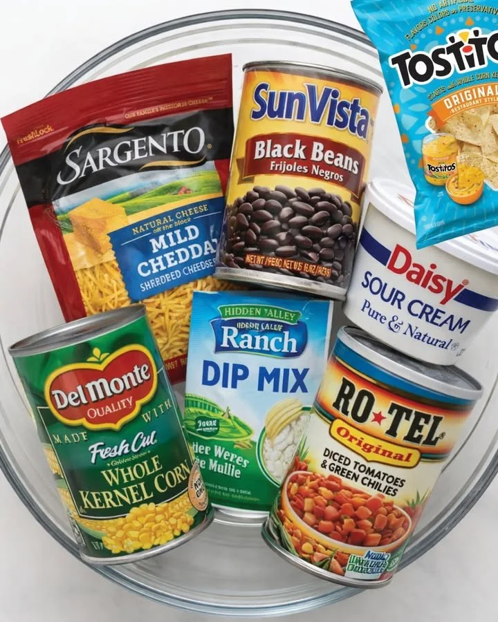 Creamy Fiesta Ranch Chip Dip served in a bowl with tortilla chips on the side