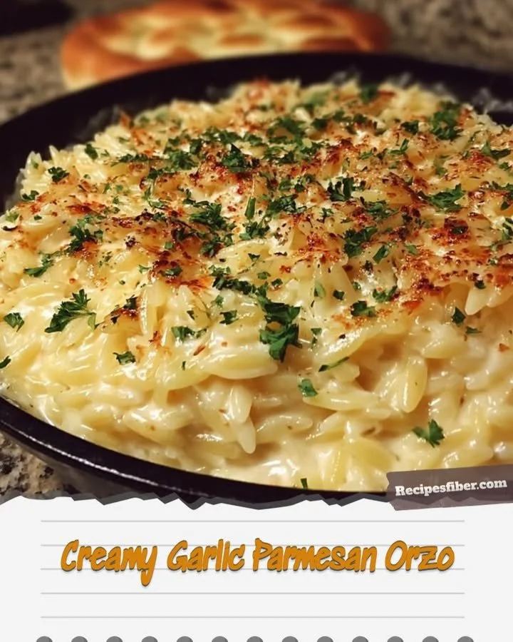 Creamy Garlic Parmesan Orzo