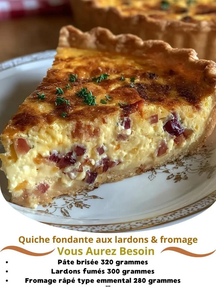 Creamy Quiche with Bacon and Cheese