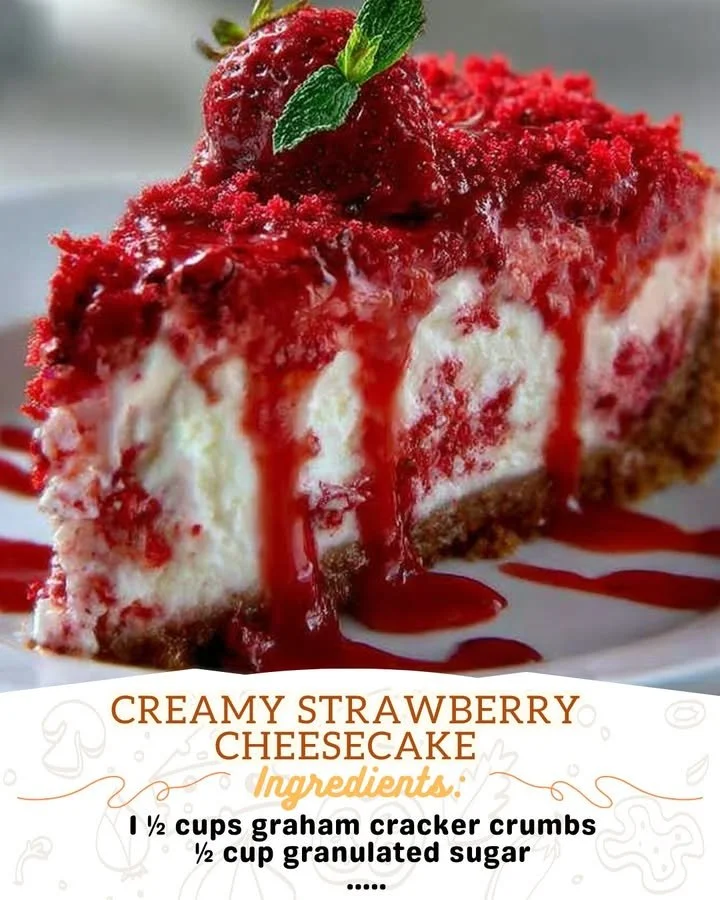 Creamy Strawberry Cheesecake