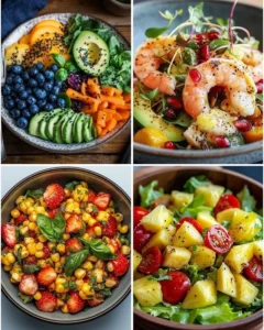A variety of colorful and creative salad combos for healthy meals
