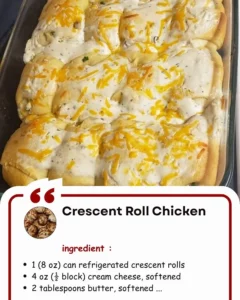 Crescent Roll Chicken creamy chicken pockets on a plate