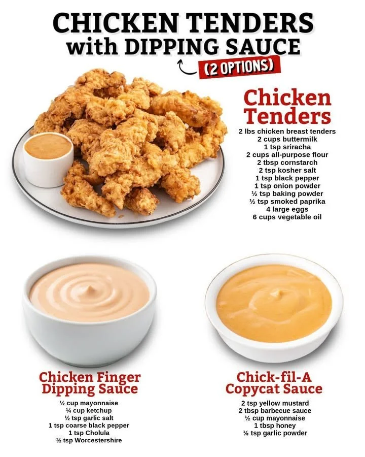 Crispy Chicken Tenders with Dipping Sauces